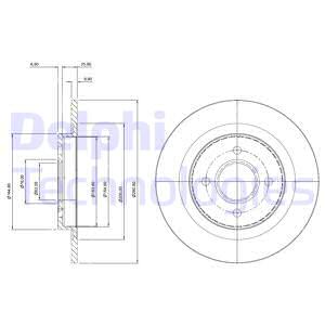 Jarrulevy DELPHI BG3743