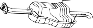 Takaäänenvaimentaja, OPEL ASTRA G Halvkombi, VAUXHALL ASTRA Mk IV, 24422988, 24432900, 5852057, 5852093, 5852151, 5852425, 5852428, 5854