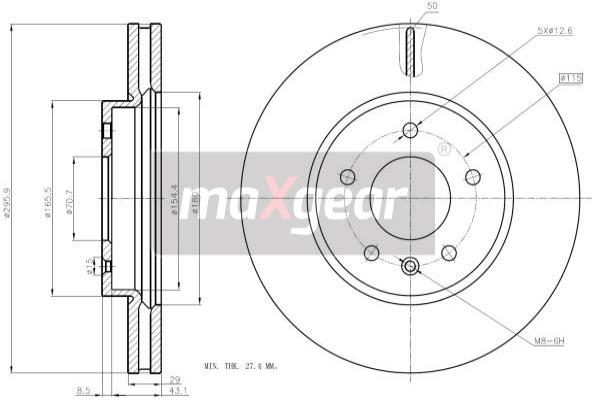 Jarrulevy MAXGEAR 19-2369