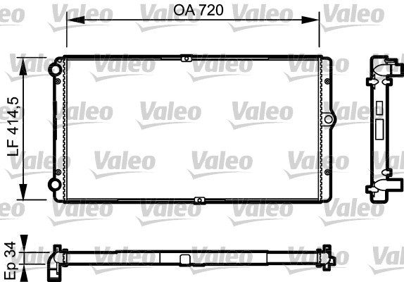 Jäähdytin,moottorin jäähdytys VALEO 732177