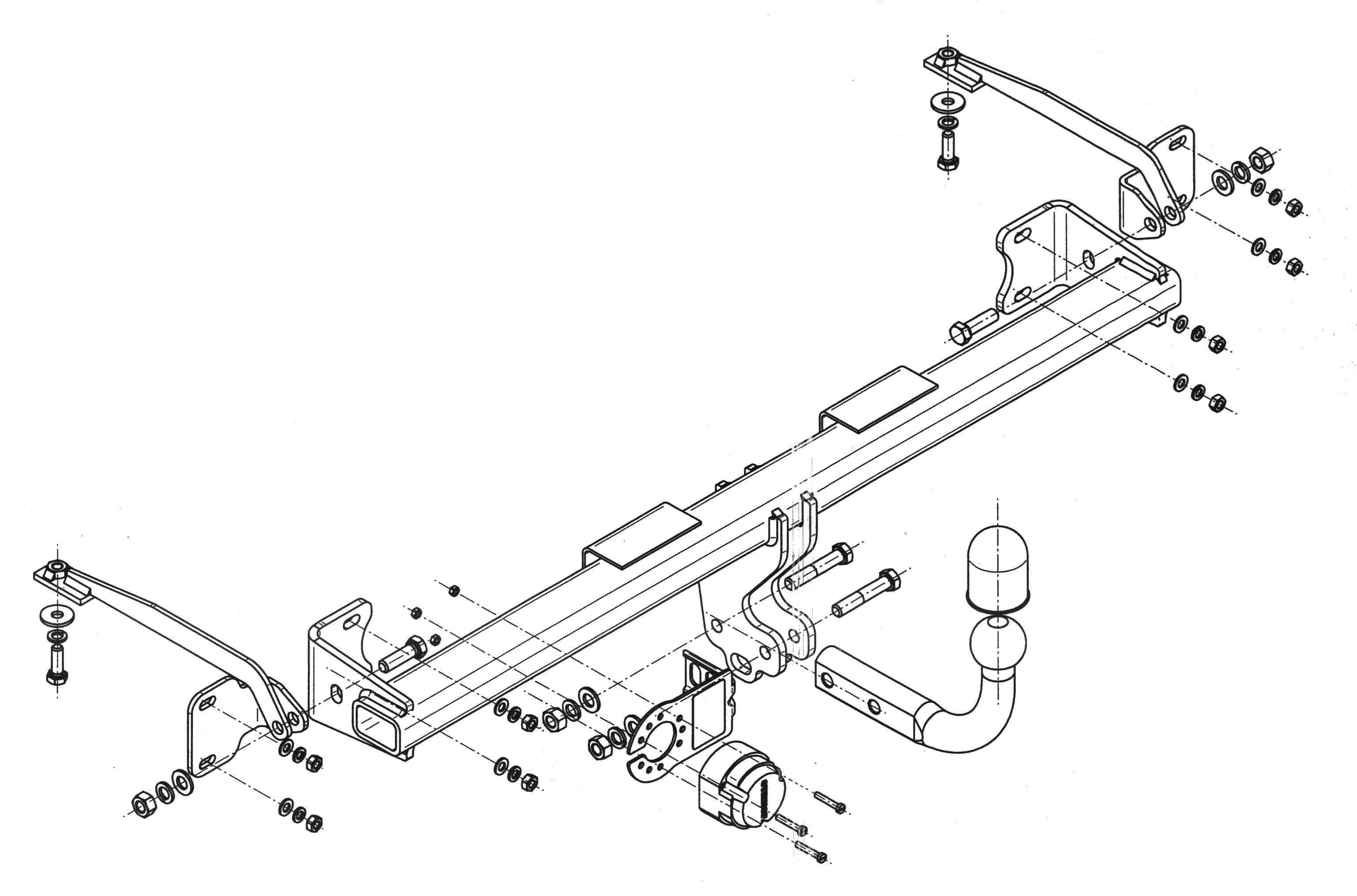 Vetokoukku STEINHOF STF-302 Ford Transit Connect, Turneo Connect '13-