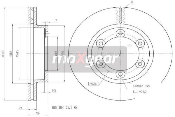Jarrulevy MAXGEAR 19-2818