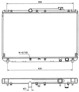 Jäähdytin, moottorinjäähdytys, TOYOTA CAMRY, CAMRY Kombi, 1201G2, 1201-G2, 1609314280, 1609417180, 1640003050, 1640003061, 1640074750
