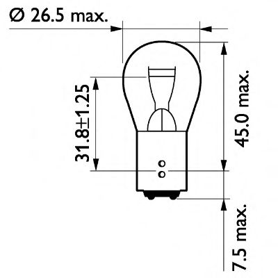 Polttimo, vilkkuvalo PHILIPS 13499B2