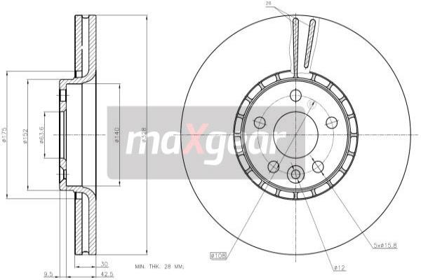 Jarrulevy MAXGEAR 19-2336