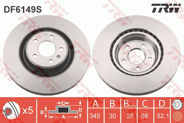 Jarrulevy TRW DF6149S
