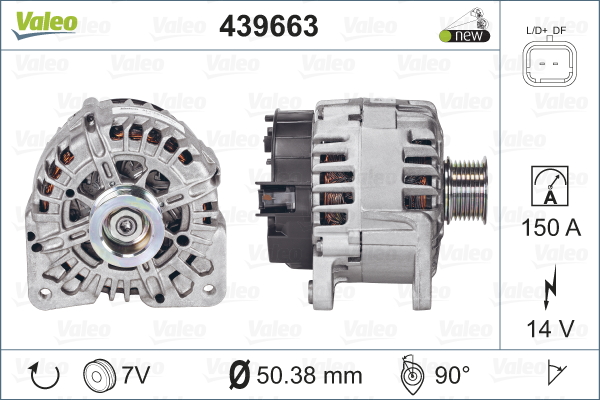 Laturi VALEO 439663