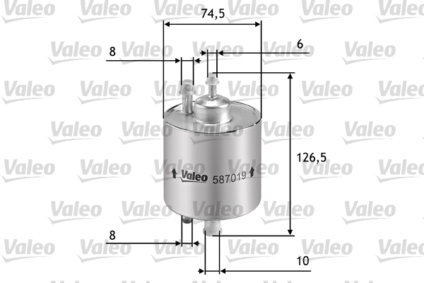 Polttoainesuodatin VALEO 587019
