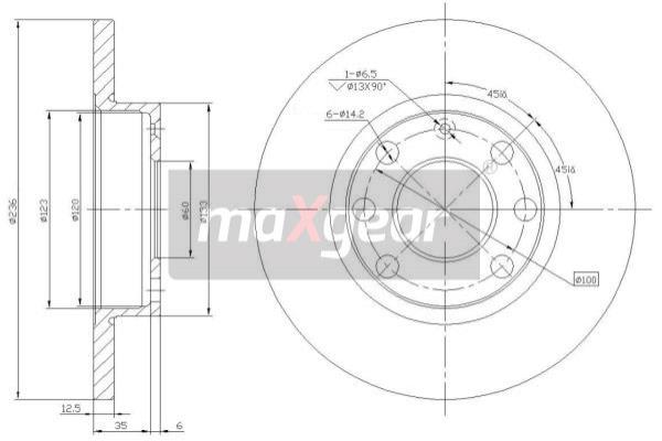 Jarrulevy MAXGEAR 19-0744