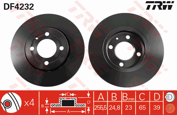 Jarrulevy TRW DF4232