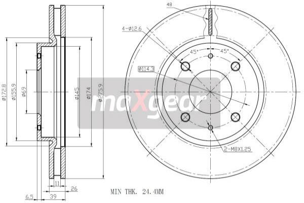 Jarrulevy MAXGEAR 19-1269MAX