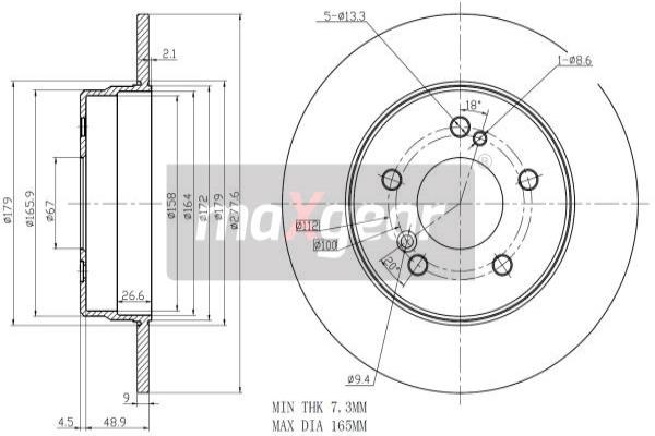 Jarrulevy MAXGEAR 19-0726