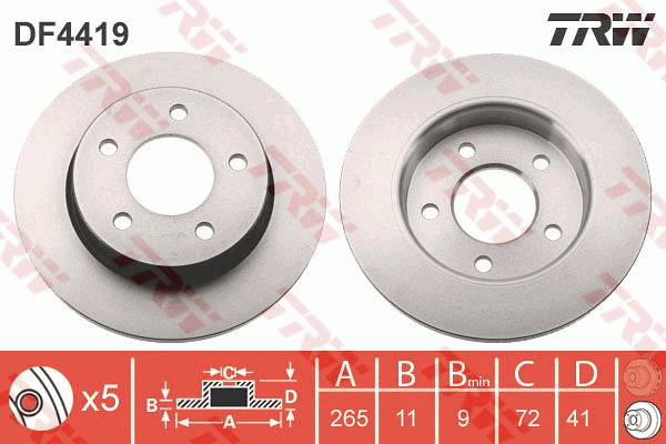 Jarrulevy TRW DF4419
