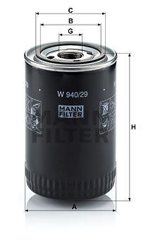 Öljynsuodatin MANN-FILTER W 940/29
