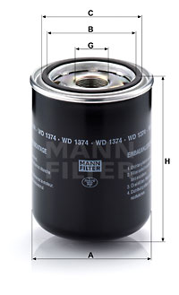 Öljynsuodatin MANN-FILTER WD 1374