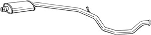 Keskiäänenvaimentaja, PEUGEOT 206 Halvkombi, 1717AY, 1717H9