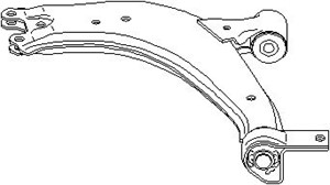 Tukivarsi, pyöräntuenta, Etuakseli, vasen, PEUGEOT 306, 306 Break, 306 Cabriolet, 306 Halvkombi, 3520 H3