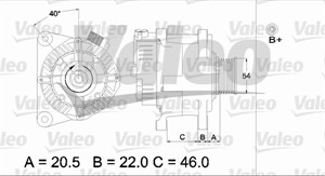 Laturi, PEUGEOT 206 CC, 206 Halvkombi, 206 Sedan, 206 SW, 206 Van, 57054K, 5705-4K, 57055C, 5705-5C