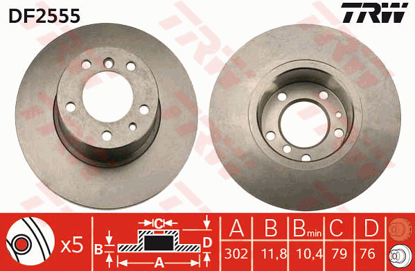 Jarrulevy TRW DF2555