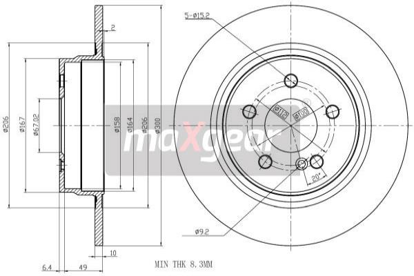 Jarrulevy MAXGEAR 19-2680