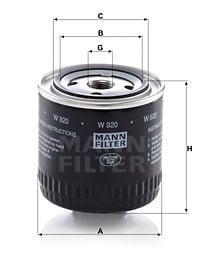 Öljynsuodatin MANN-FILTER W 920