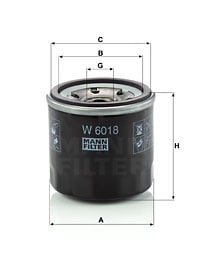 Öljynsuodatin MANN-FILTER W 6018