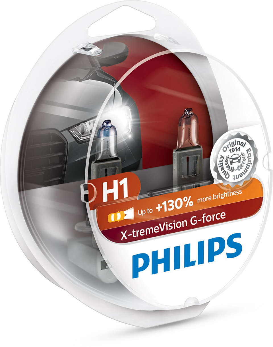 Halogeeni poltin PHILIPS X-TREMEVISION G-FORCE 12V H1 55W 2X