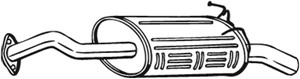 Takaäänenvaimentaja, HONDA CR-V III, 18307SWWE01, 18307SWWE11