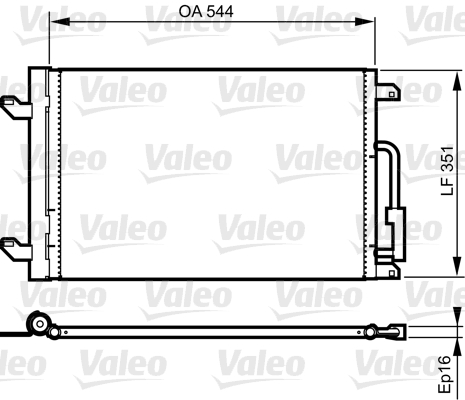 Lauhdutin, ilmastointilaite VALEO 814198