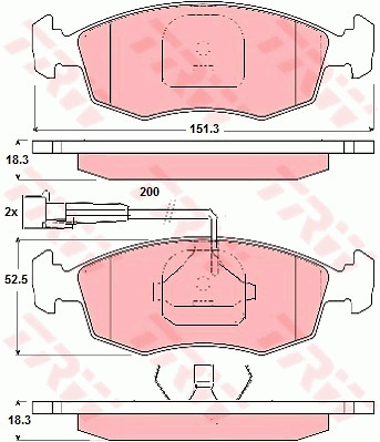 Jarrupalasarja, levyjarru TRW GDB1341