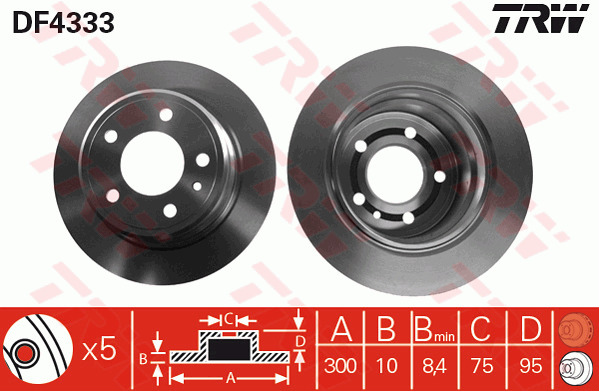 Jarrulevy TRW DF4333