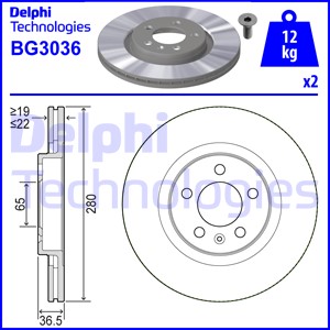 Jarrulevy DELPHI BG3036