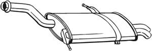 Takaäänenvaimentaja, CITROËN C4 GRAND PICASSO I, PEUGEOT 5008, 173096, 1730KQ