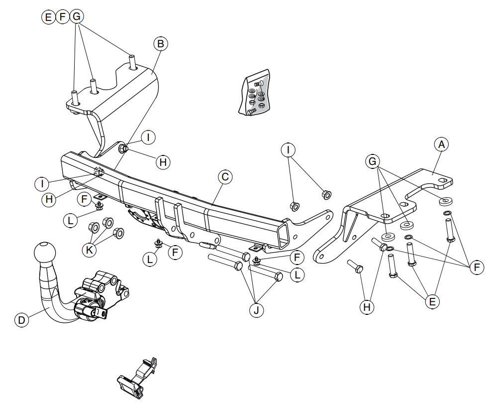 Vetokoukku BRINK 565800 Toyota Verso '09-12
