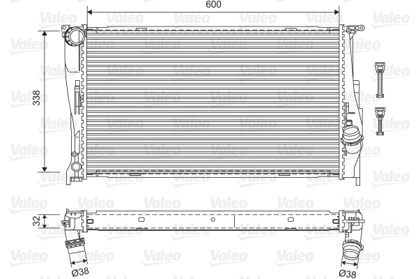 Jäähdytin,moottorin jäähdytys VALEO 701601