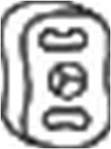 Kumisuikale, pakoputkisto, OPEL ASTRA H, ASTRA H GTC, ASTRA H Halvkombi Classic, ASTRA H Sedan, VAUXHALL ASTRA Mk V, 13178151, 5852508