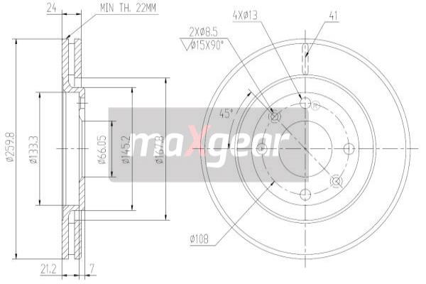 Jarrulevy MAXGEAR 19-1003
