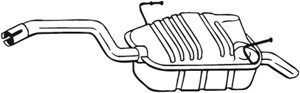 Takaäänenvaimentaja, CITROËN C8, LANCIA PHEDRA, PEUGEOT 807, 1726LW, 1726LX, 1726NS, 1730N9, 1730P4, 9456201880, 9805859380