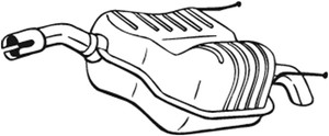 Takaäänenvaimentaja, OPEL VECTRA C, VECTRA C GTS, VAUXHALL VECTRA Mk II, 13102000, 13156929, 5852188, 5852315