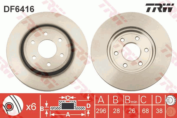 Jarrulevy TRW DF6416