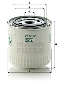Öljynsuodatin MANN-FILTER W 916/1