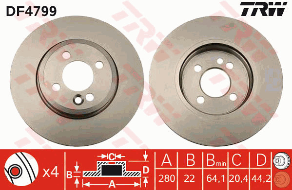 Jarrulevy TRW DF4799