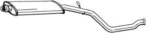 Keskiäänenvaimentaja, PEUGEOT 206 Halvkombi, 1717A2