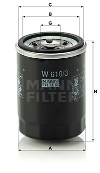 Öljynsuodatin MANN-FILTER W 610/3
