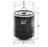 Öljynsuodatin MANN-FILTER W 7043