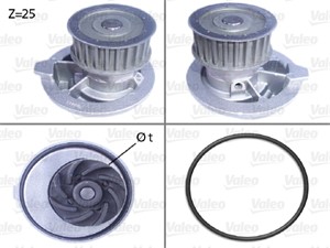 Vesipumppu, DAEWOO LEGANZA, NUBIRA, NUBIRA Sedan, NUBIRA Wagon, OPEL ASTRA G Sedan, VECTRA B Halvkombi, VAUXHALL FRONTERA Mk II, 1334041