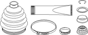 Paljekumisarja, vetoakseli, Pyörän puoli, Etuakseli, oikea, Etuakseli, vasen, SEAT,SKODA,VW, 1K0 498 203B