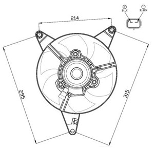 Tuuletin, moottorin jäähdytys, FIAT PANDA, PANDA Skåp/halvkombi, TEMPRA, TEMPRA S.W., LANCIA DEDRA, DEDRA SW, DELTA II, Y10, 46537049, 4