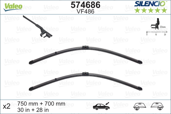 Pyyhkijänsulka VALEO 574686