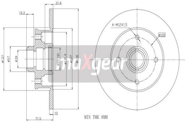 Jarrulevy MAXGEAR 19-0753MAX